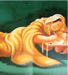 Serigrafia: "Mulher deitada lendo"